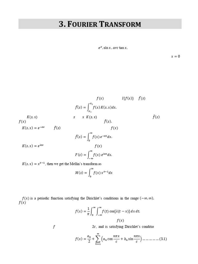 Fourier Transform Maths - III BB Singh - 120938 - 010058 | PDF ...