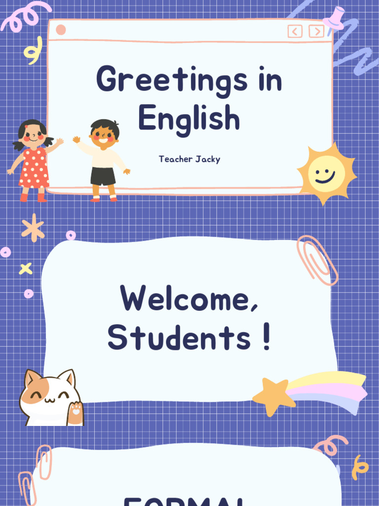 Greetings in English | PDF
