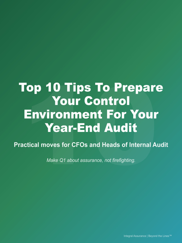 Top 10 Tips To Prepare Your Control Environment 1766131514 | PDF | Audit