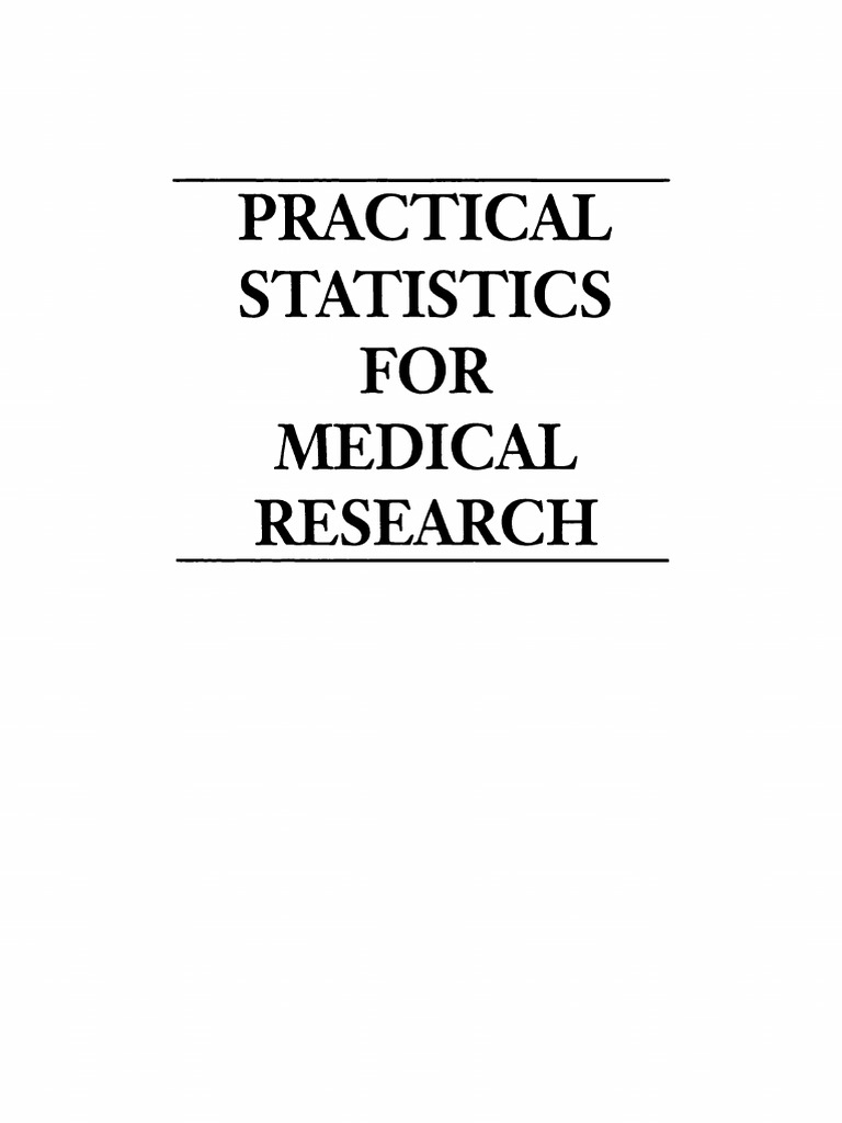 Practical Statistics For Medical Research (PDFDrive) | PDF