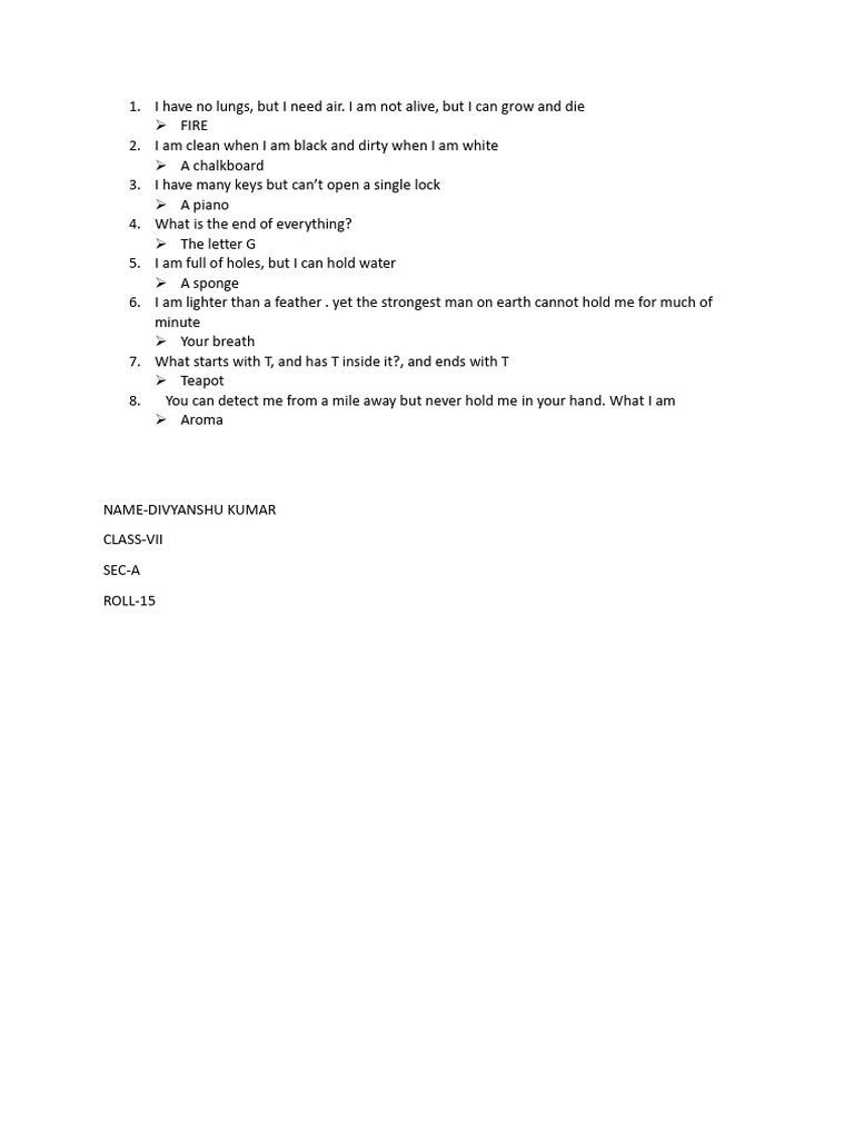 Riddle | PDF