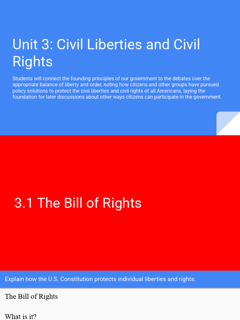 Unit 3: Civil Liberties and Civil Rights | PDF | Eighth Amendment To ...