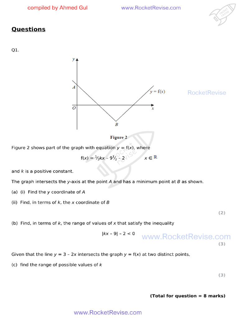 Ial p3 Functi0n Modulus Graphs Answrd | PDF