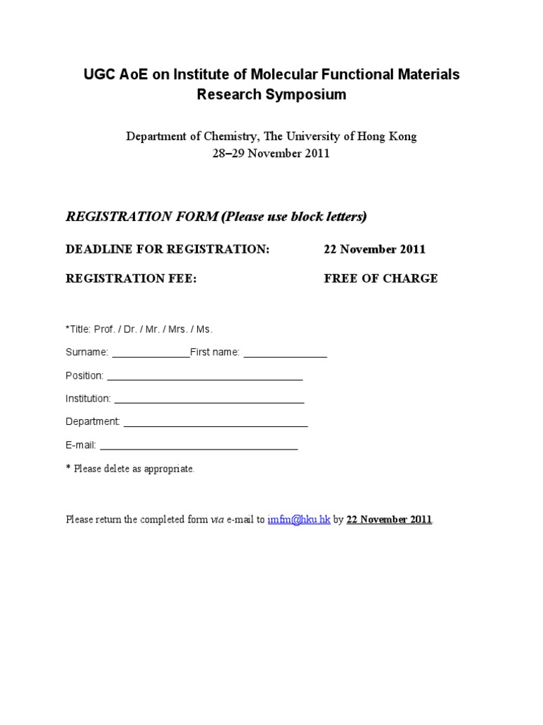 UGC AoE Research Symposium Registration | PDF