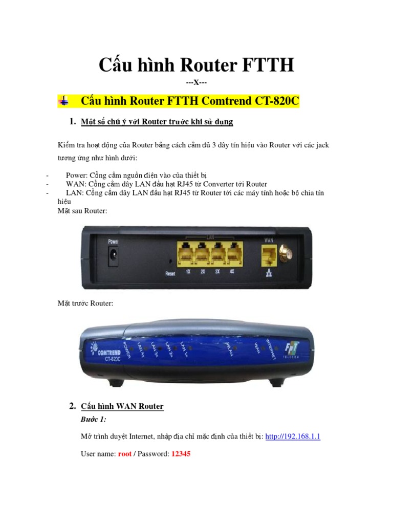 Cau Hinh Router FTTH | PDF