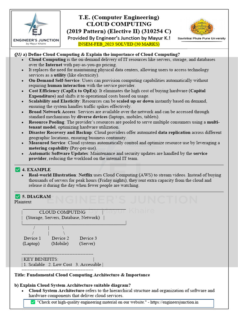 Cc Insem Feb 23 Solved | PDF | Cloud Computing | Software As A Service
