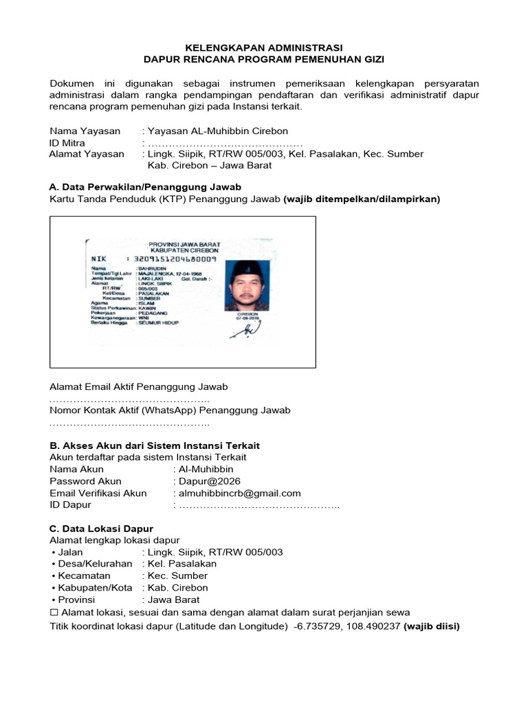 Kelengkapan Data Administrasi | PDF