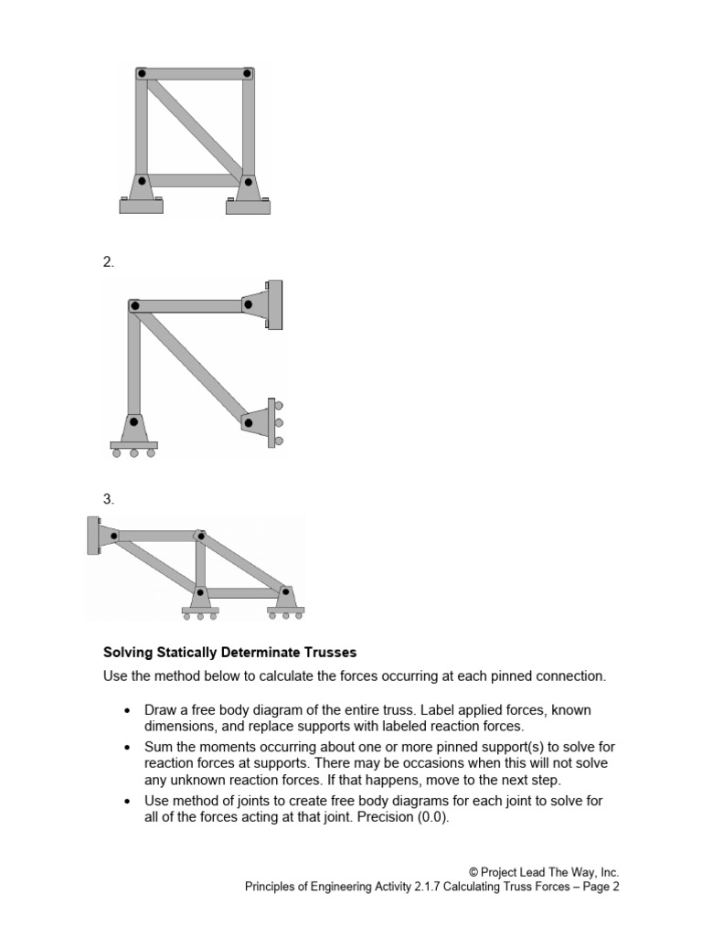 Solving Statically Determinate Trusses | PDF
