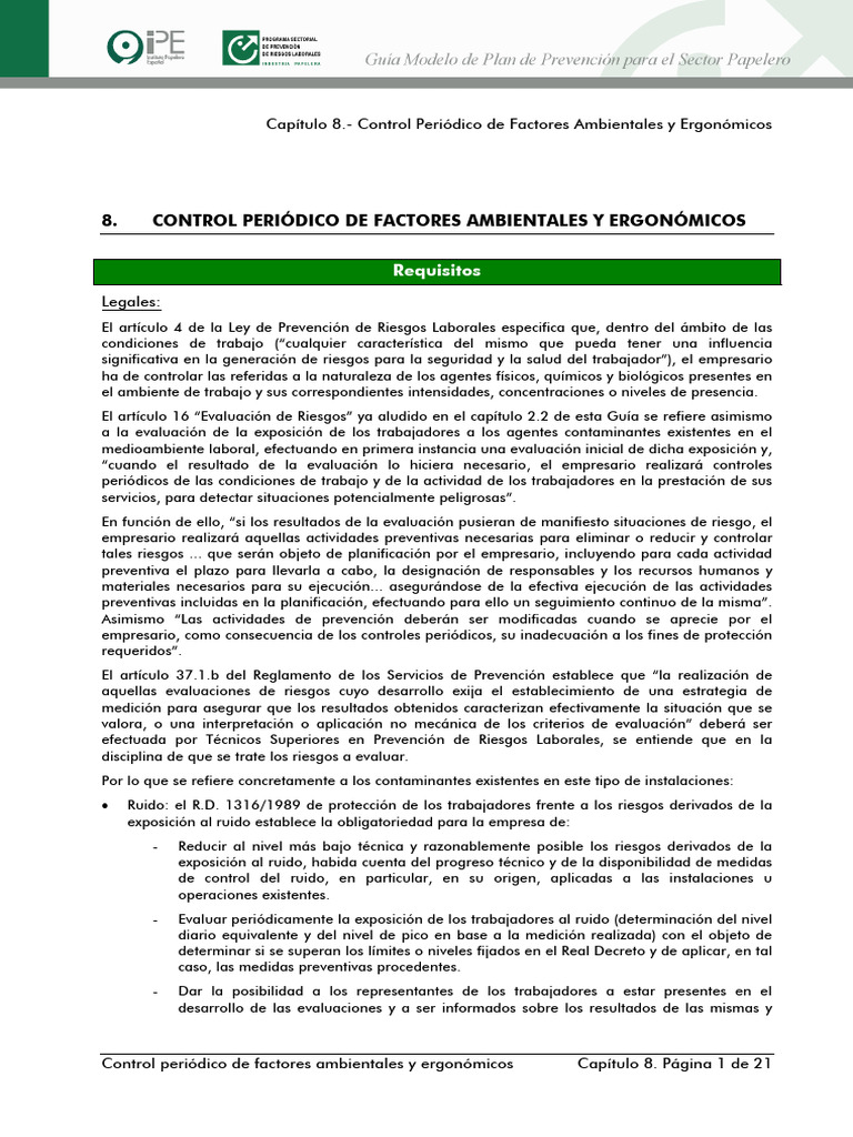 PR CONTROL PERIODICO FACTORES AMBIENTALES y ERGONOMICOS | PDF | ruido ...