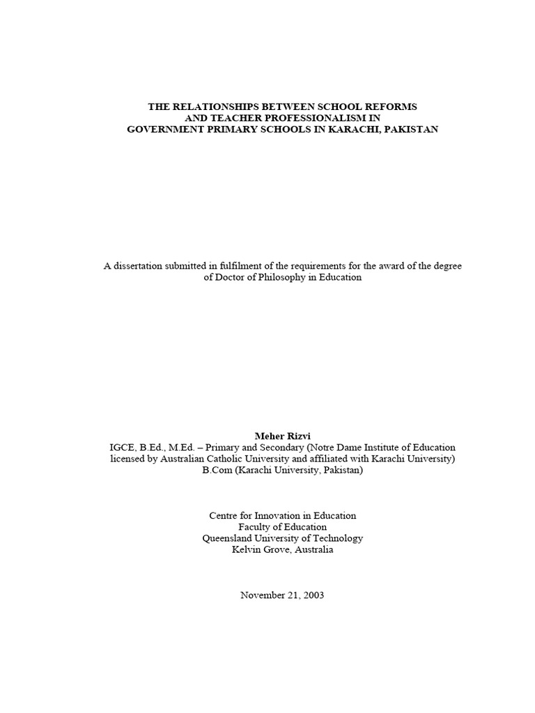 Meher Rizvi Thesis | PDF | Survey Methodology | Muhammad Ali Jinnah