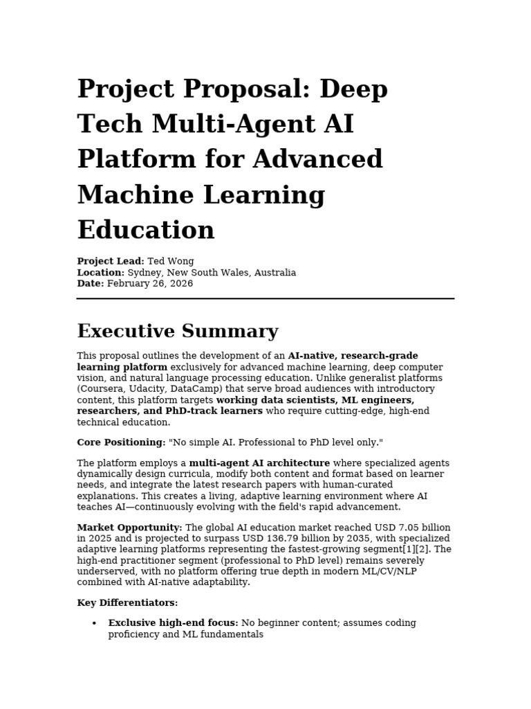 AI Platform Proposal | PDF | Artificial Intelligence | Intelligence (AI ...
