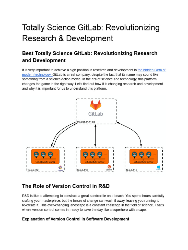 Totally Science GitLab - Revolutionizing Research & Development | PDF ...
