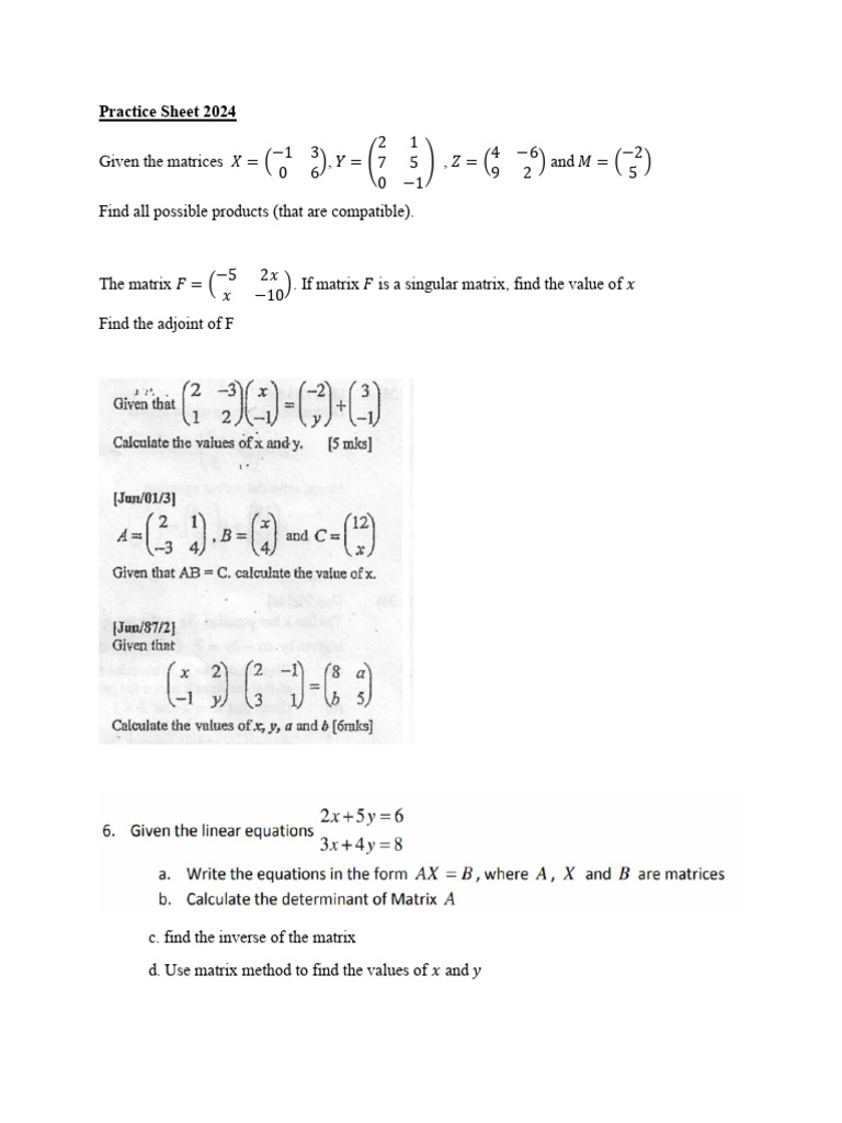 Practice Sheet | PDF