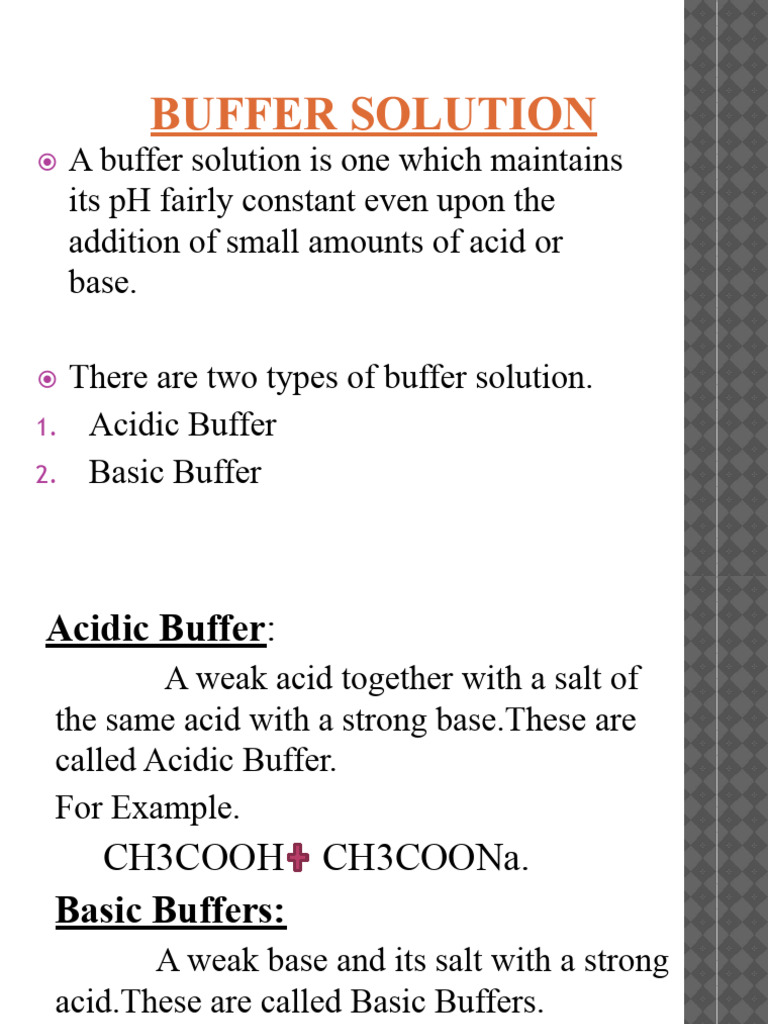 Buffer Solutions Slides | PDF | Buffer Solution | Ph