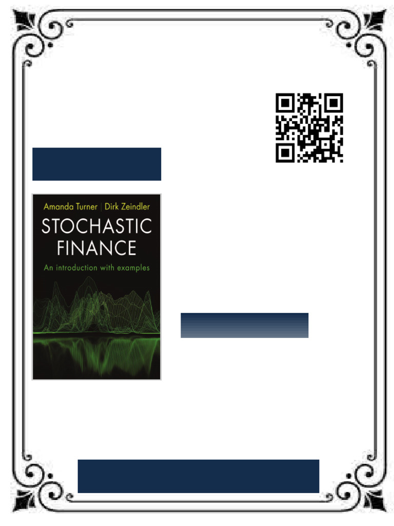 Stochastic Finance An Introduction With Examples 1st Edition Turner ...