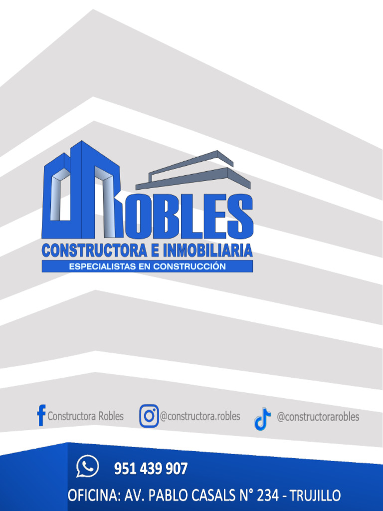 Brochure Constructora Robles 2024 Final | PDF | Business | Ingeniero civil