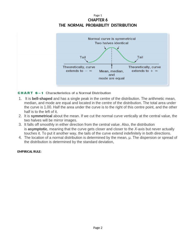 CH 6 - Worksheets - 2025 | PDF | Normal Distribution | Mean