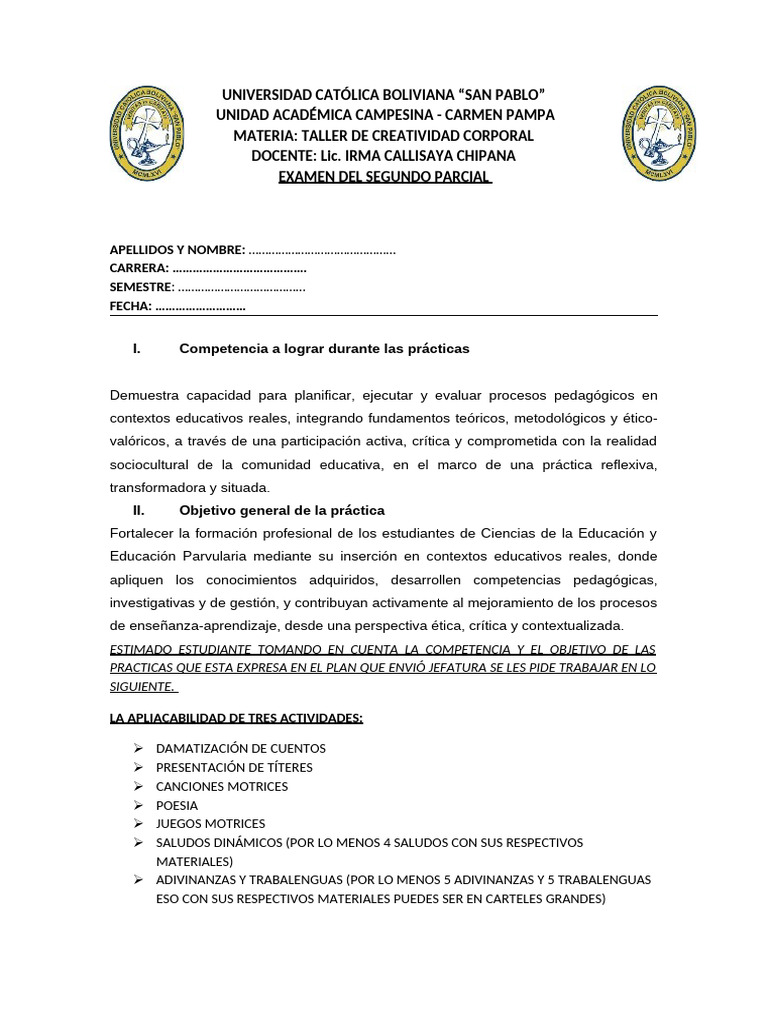 Examen Del Segundo Parcial | PDF | Pedagogía | Inteligencia