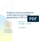 Analysis of Price Competition Under Peering and Transit Agreements in Internet Service Provision To Peer-to-Peer Users