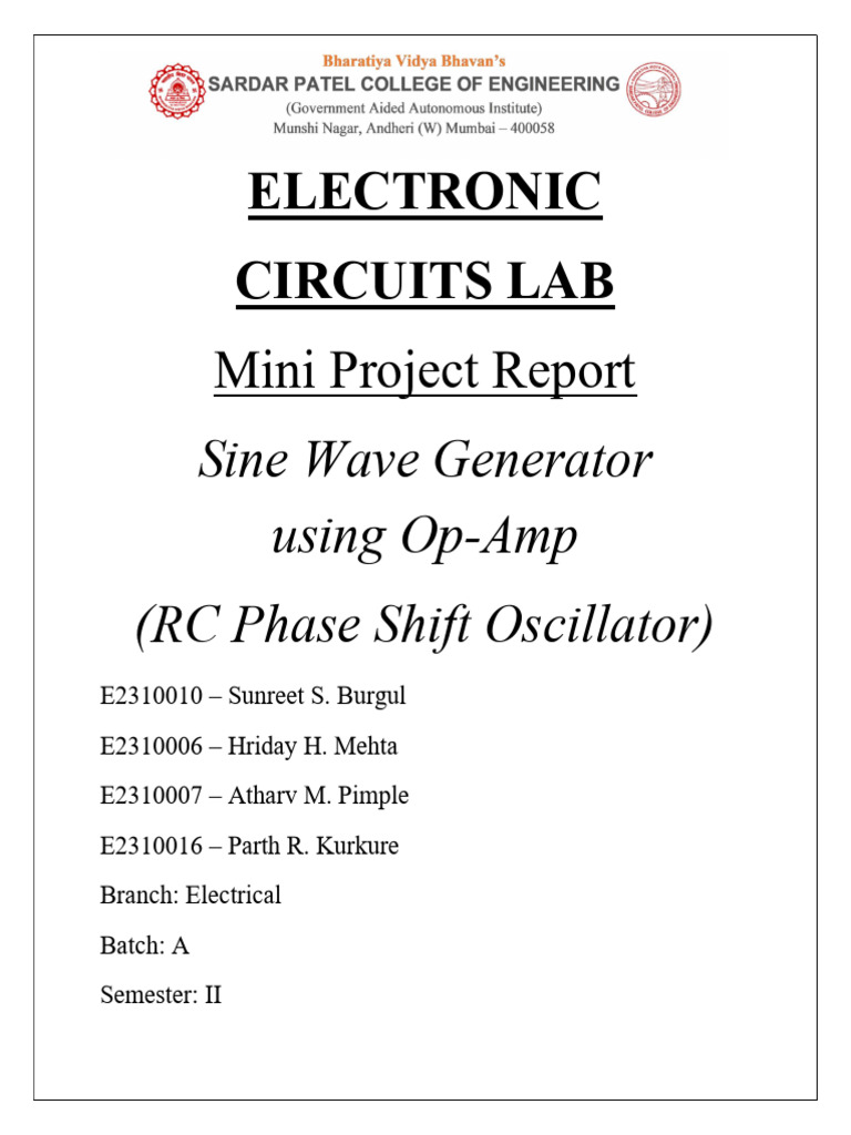 EC Mini Project | PDF