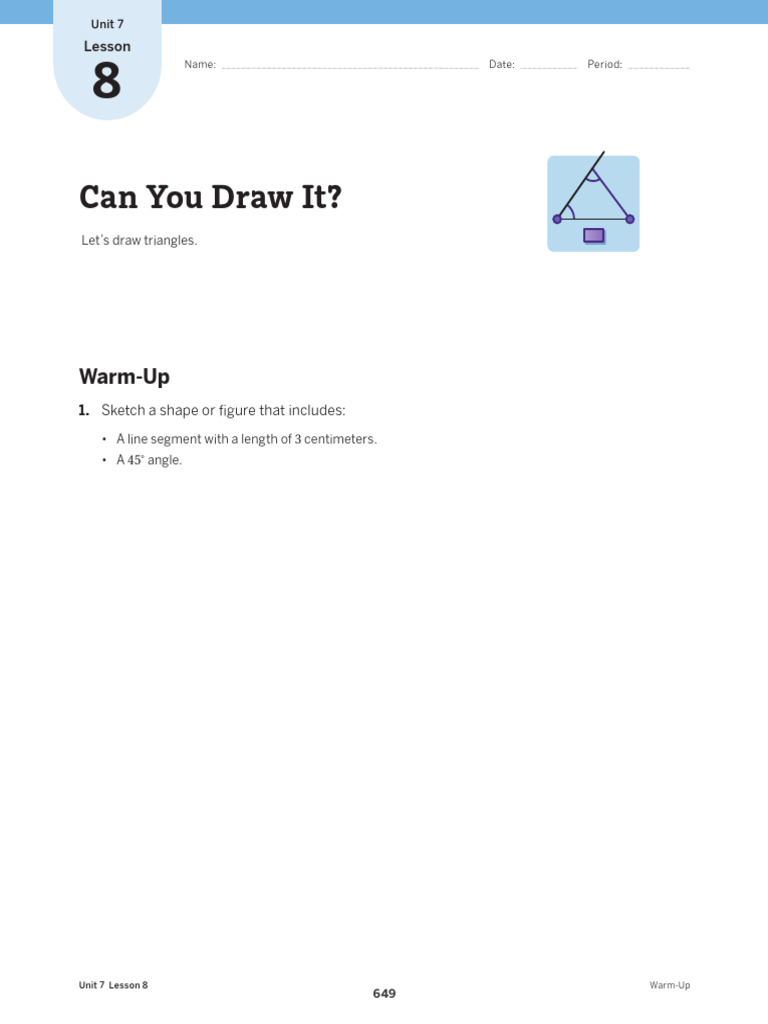 ADM 7 7 08 SE Lesson 1E | PDF | Triangle | Angle