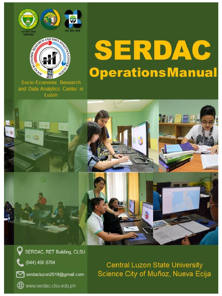 SERDAC - Luzon Operational Manual | PDF | Computer File | Statistics