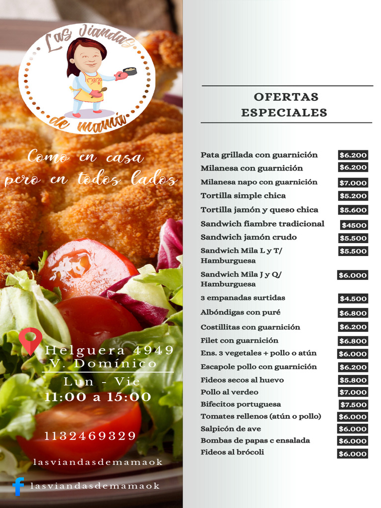 Menú Viandas - 20251114 - 024246 - 0000 | PDF