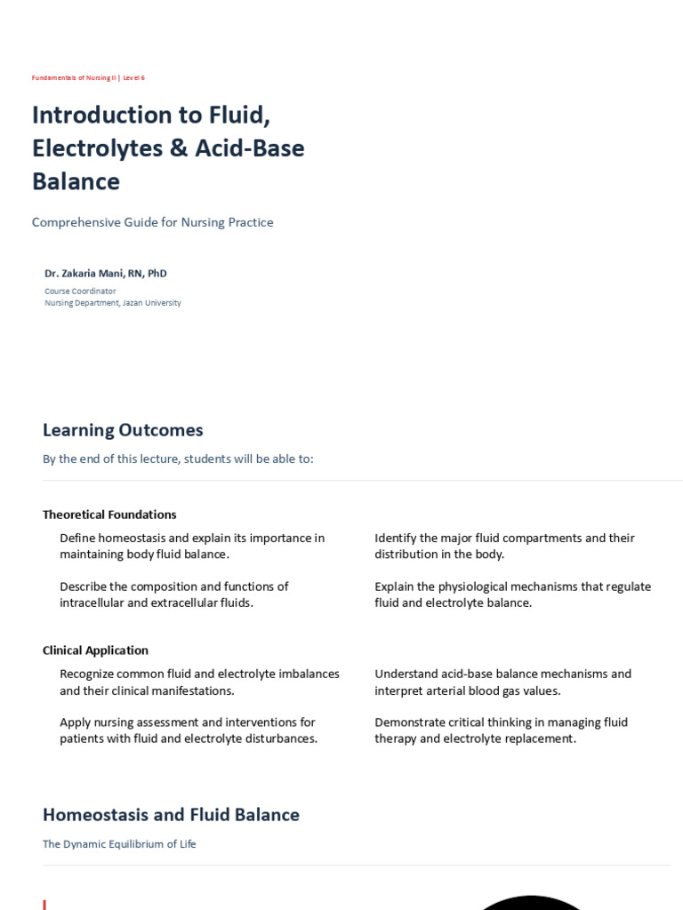 3 Introduction To Fluid, Electrolytes & Acid Base Balance | PDF ...