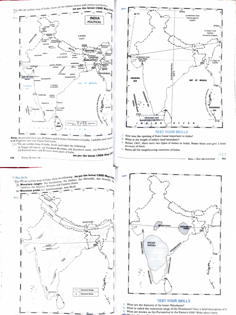 Social Science - Map Work | PDF
