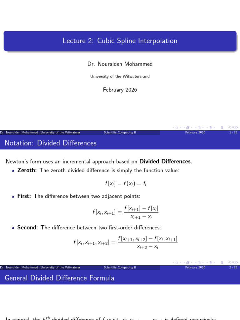 Interpolation Part 2 | PDF | Spline (Mathematics) | Interpolation