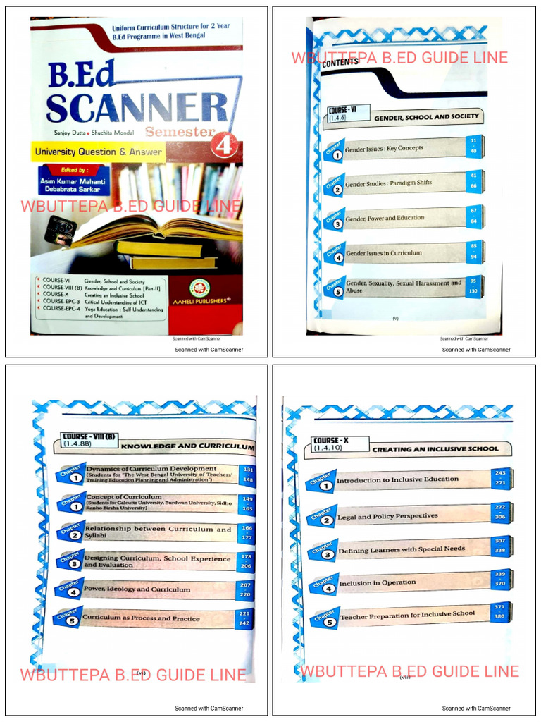 B Ed Scanner 4th Sem EnGLISH | PDF