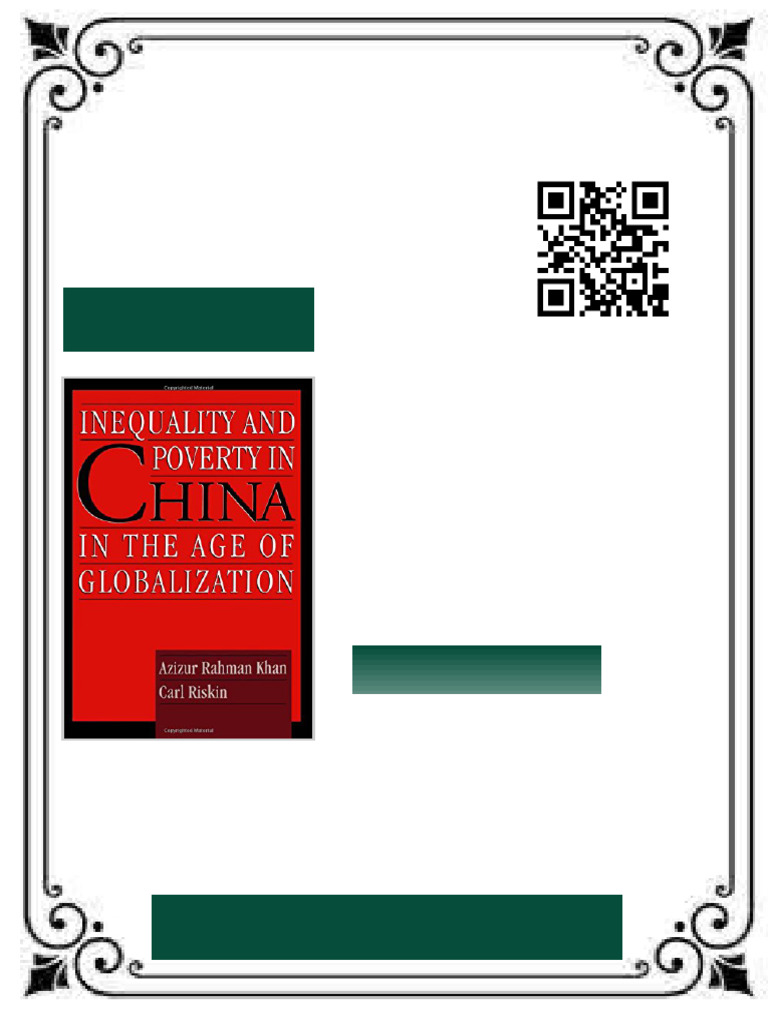 Inequality and Poverty in China in The Age of Globalization 1st Edition ...
