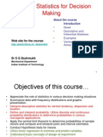 MEL761: Statistics For Decision Making: About The Course