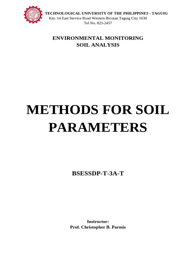 Soil Analysis - Methods | PDF | Soil | Ph