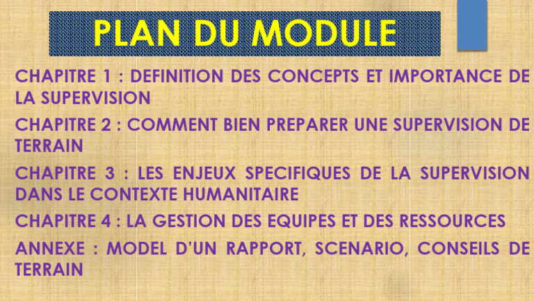 Plan Du Module | PDF