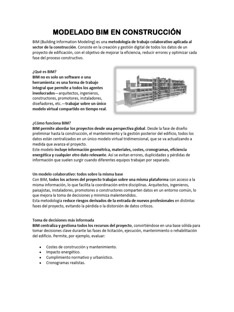 Modelado Bim en Construcción | PDF