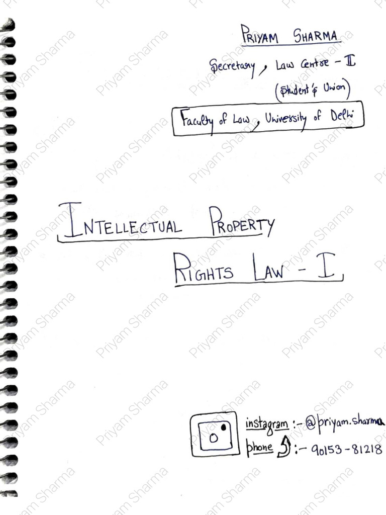 Ipr Notes | PDF