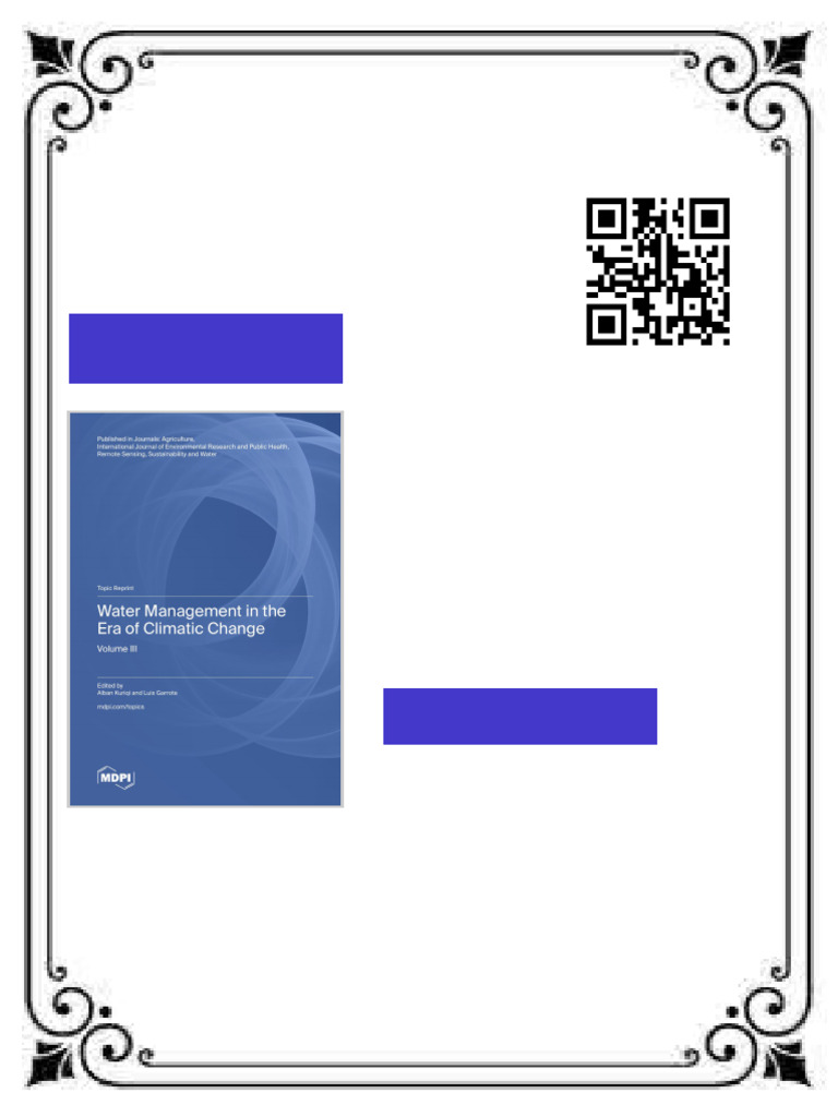 Water Management in The Era of Climatic Change Volume III Alban Kuriqi ...