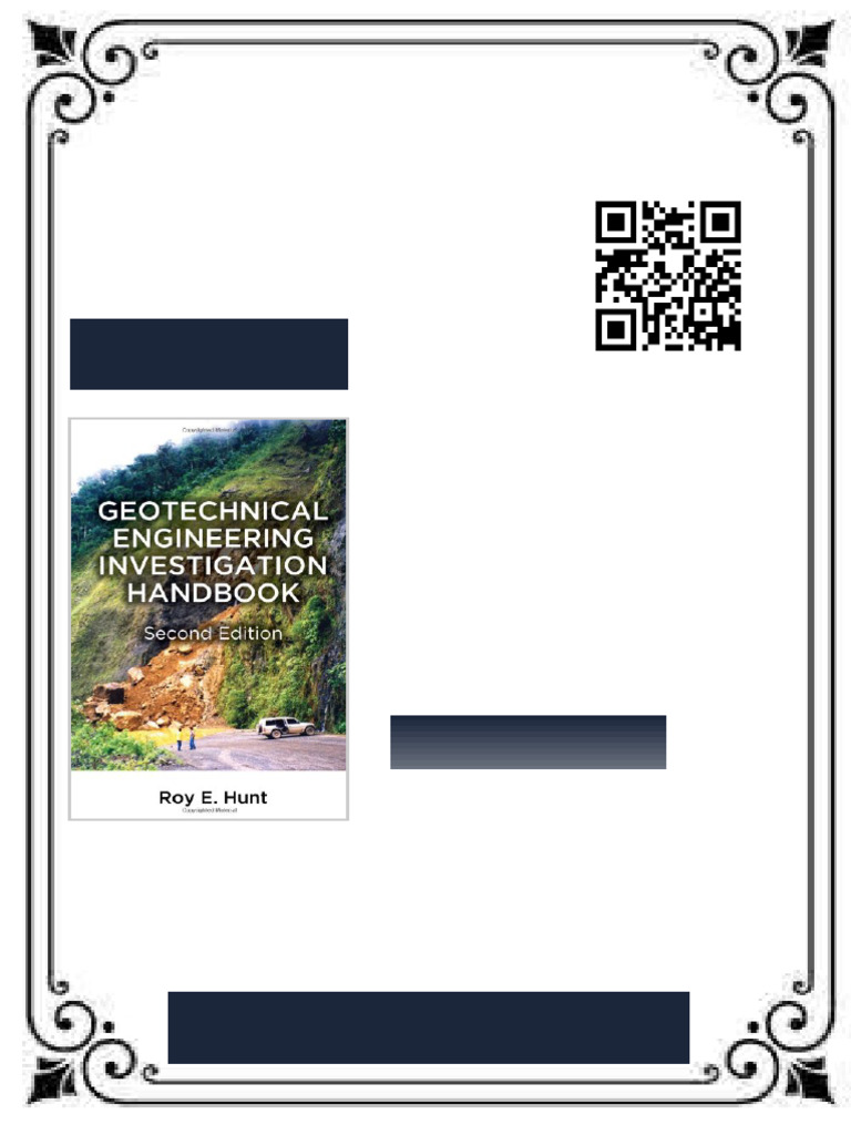 Geotechnical Engineering Investigation Handbook Second Edition Roy E ...