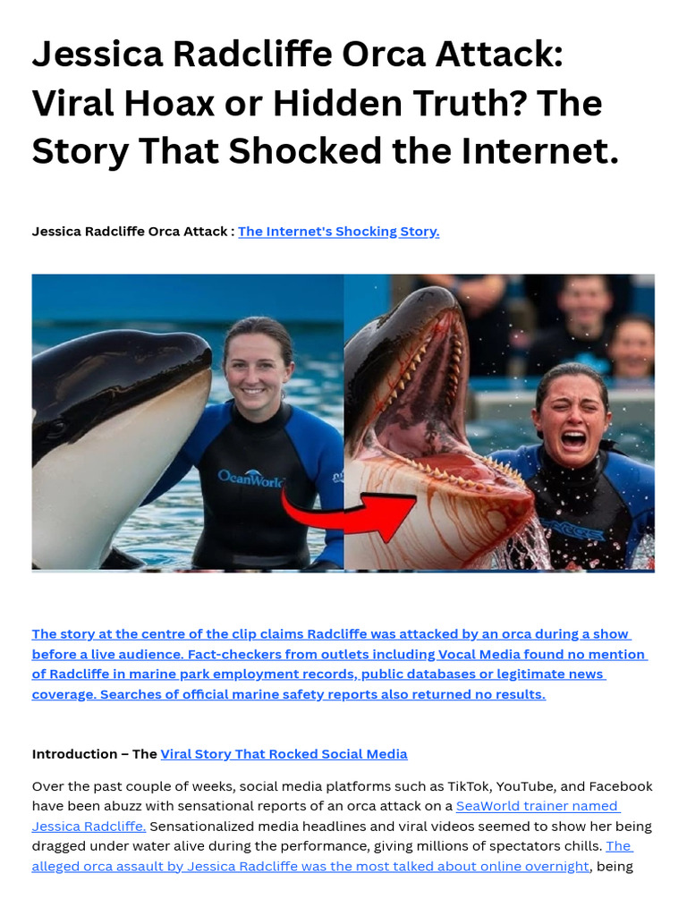 Jessica Radcliffe Truth The Story That Shocked The Internet. | PDF