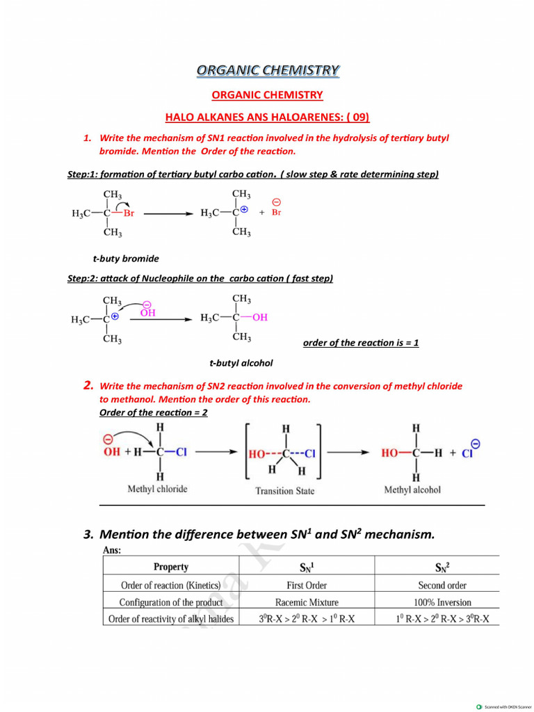 Organic Chem Remedial Class | PDF