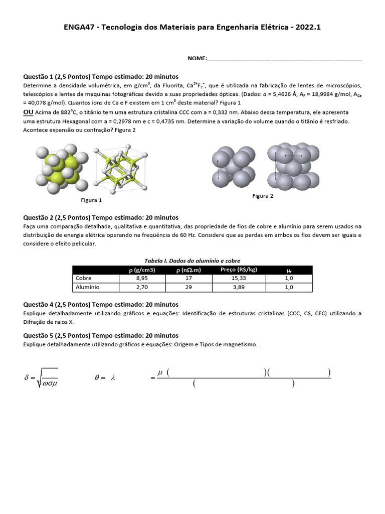 Prova 1 - Segunda Chamada - TEC | PDF