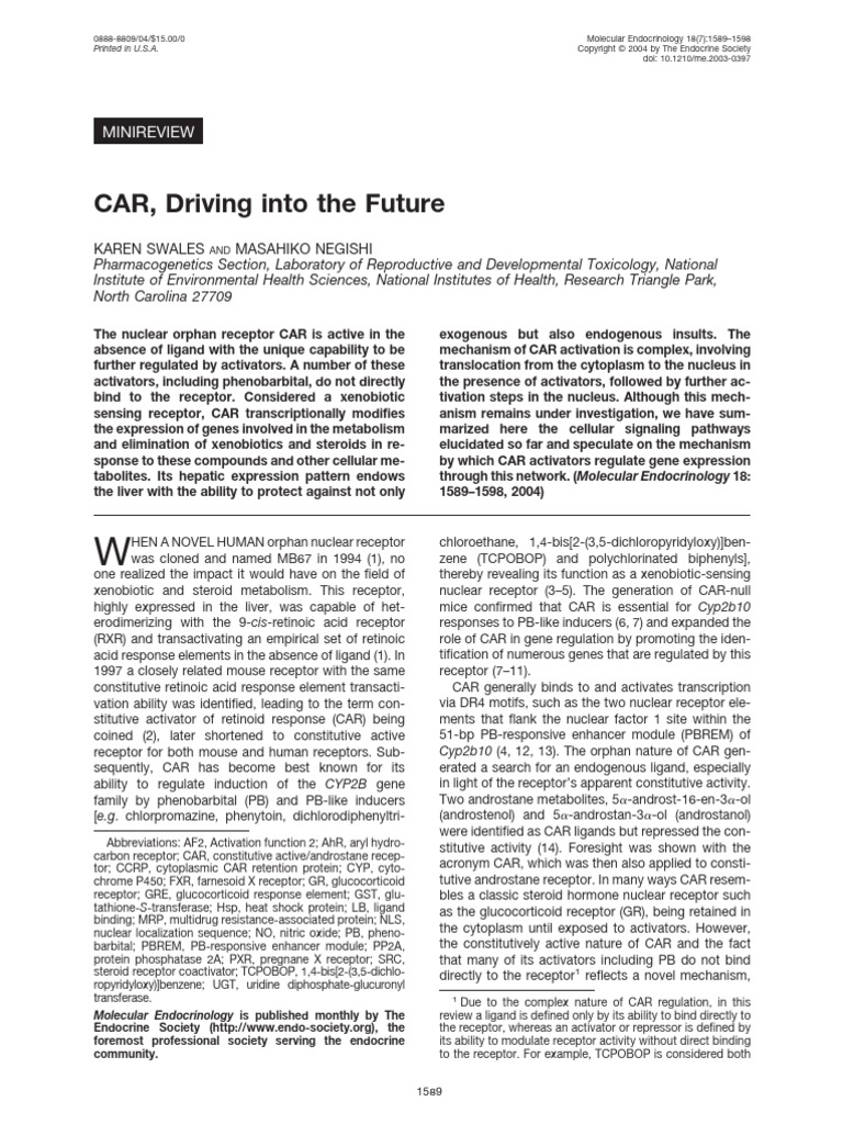 CAR, Driving Into The Future | PDF | Cell Signaling | Protein Targeting