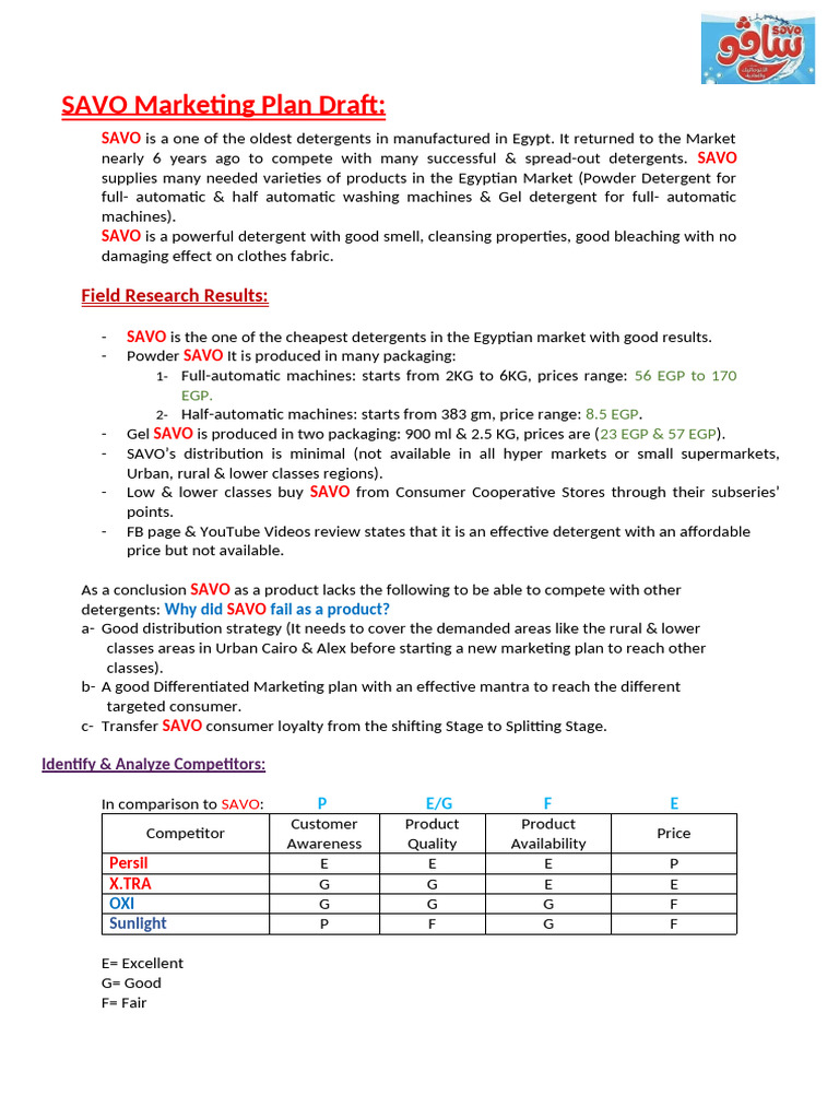 SAVO Marketing Plan Draft | PDF | Business | Marketing