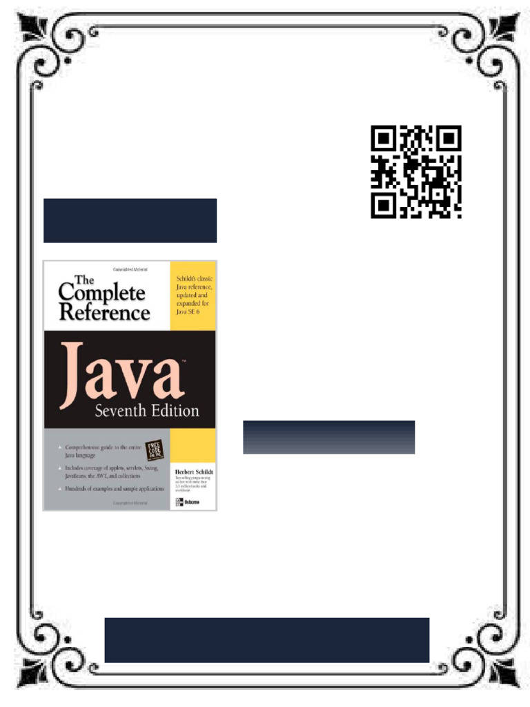 Java The Complete Reference 7th Edition Herbert Schildt Ebook Testbank ...