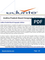 Andhra Pradesh Board Geography Syllabus