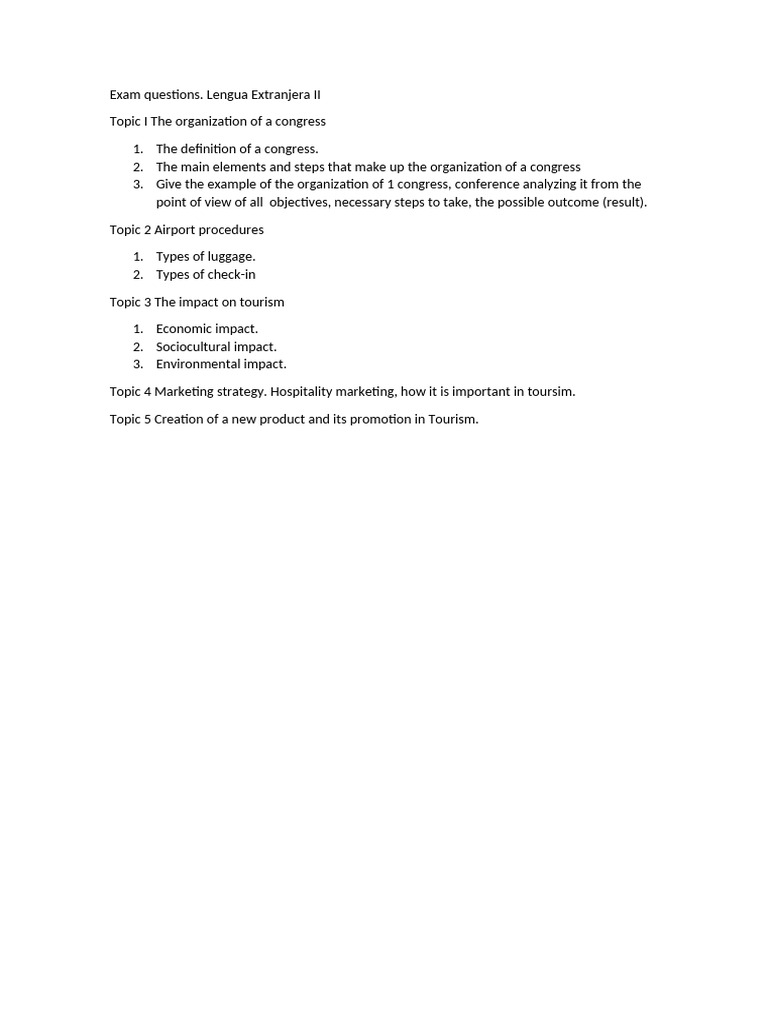 Exam Questions | PDF