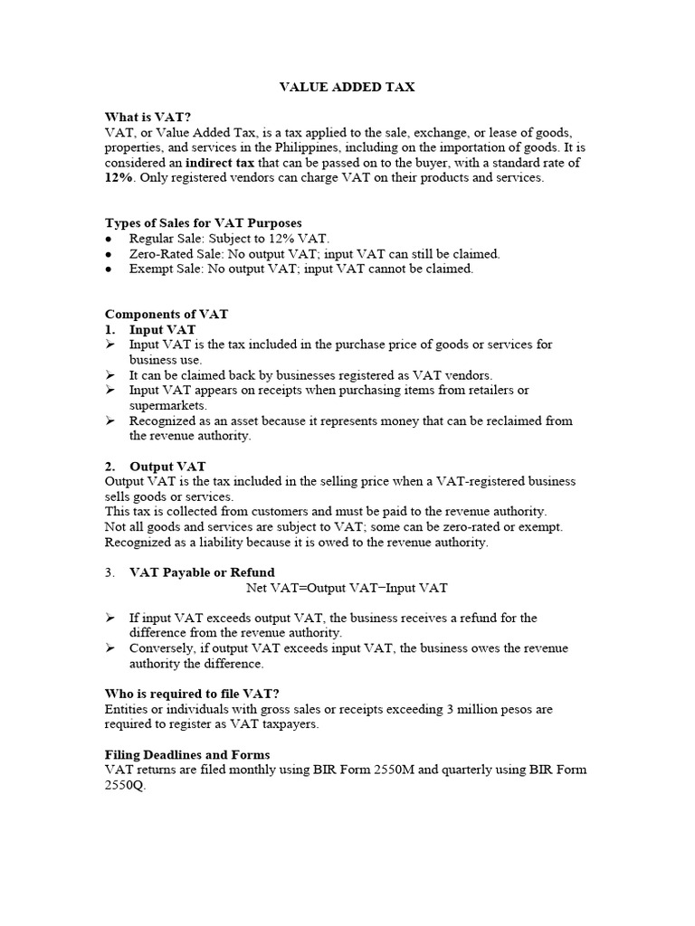 Value Added Tax | PDF