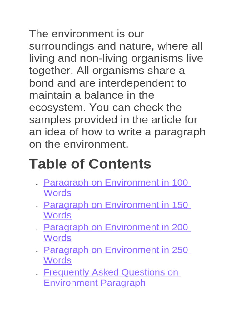 The Environment Is Our Surroundings and Nature | PDF | Natural ...