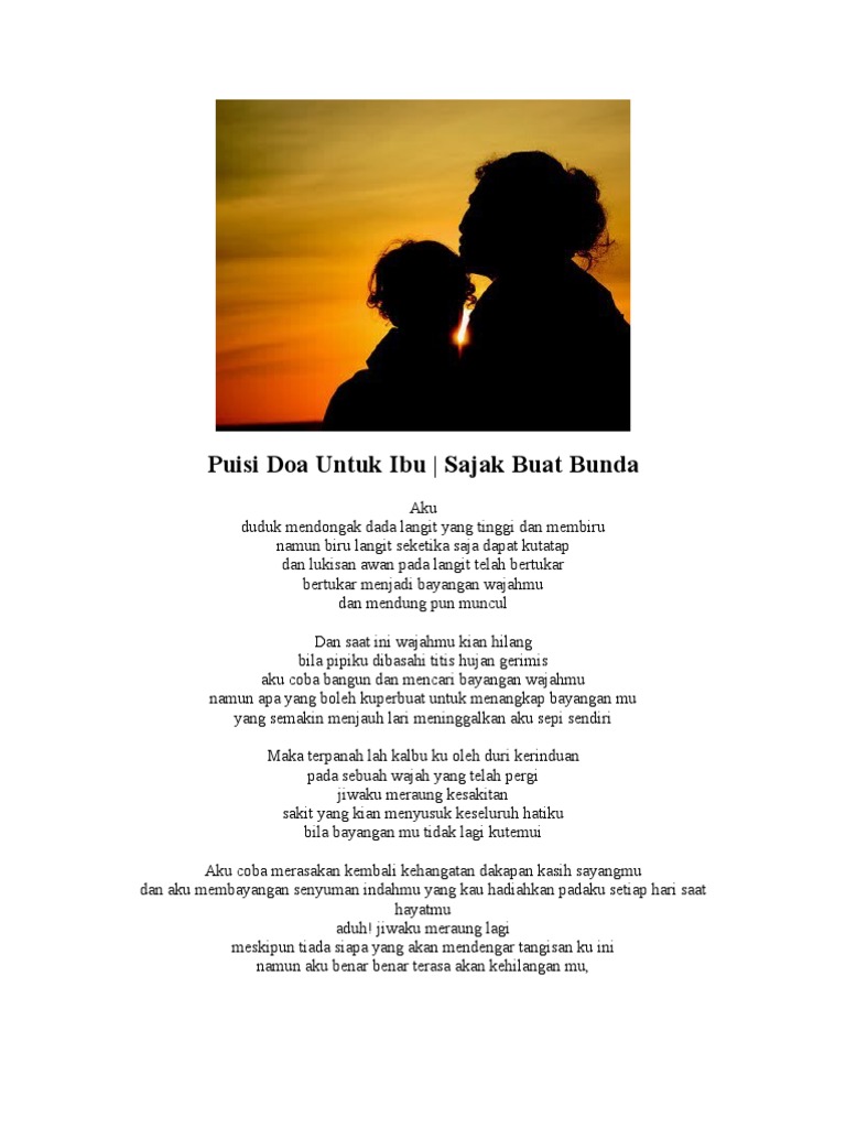Puisi Untuk Ibu Yang Sakit 1001 Kumpulan Puisi Terbaik